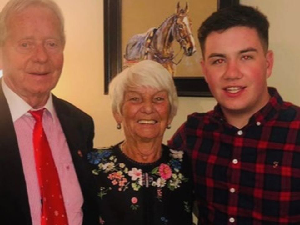 The late Kay Feeney with her husband Bill and Bryan Buckley